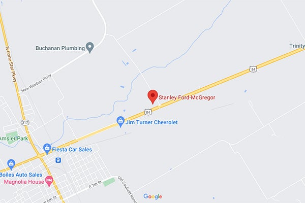 Stanley Ford McGregor location Google Maps image